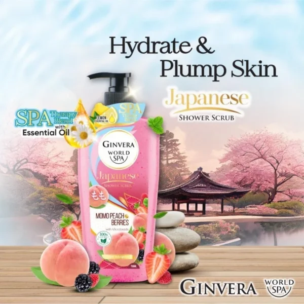 Momo Peach Berries Spa Shower Scrub